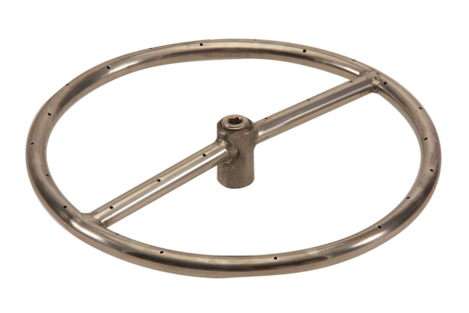 12" Round Stainless Steel Gas Fire Pit Burner Ring for Propane (LP) Gas